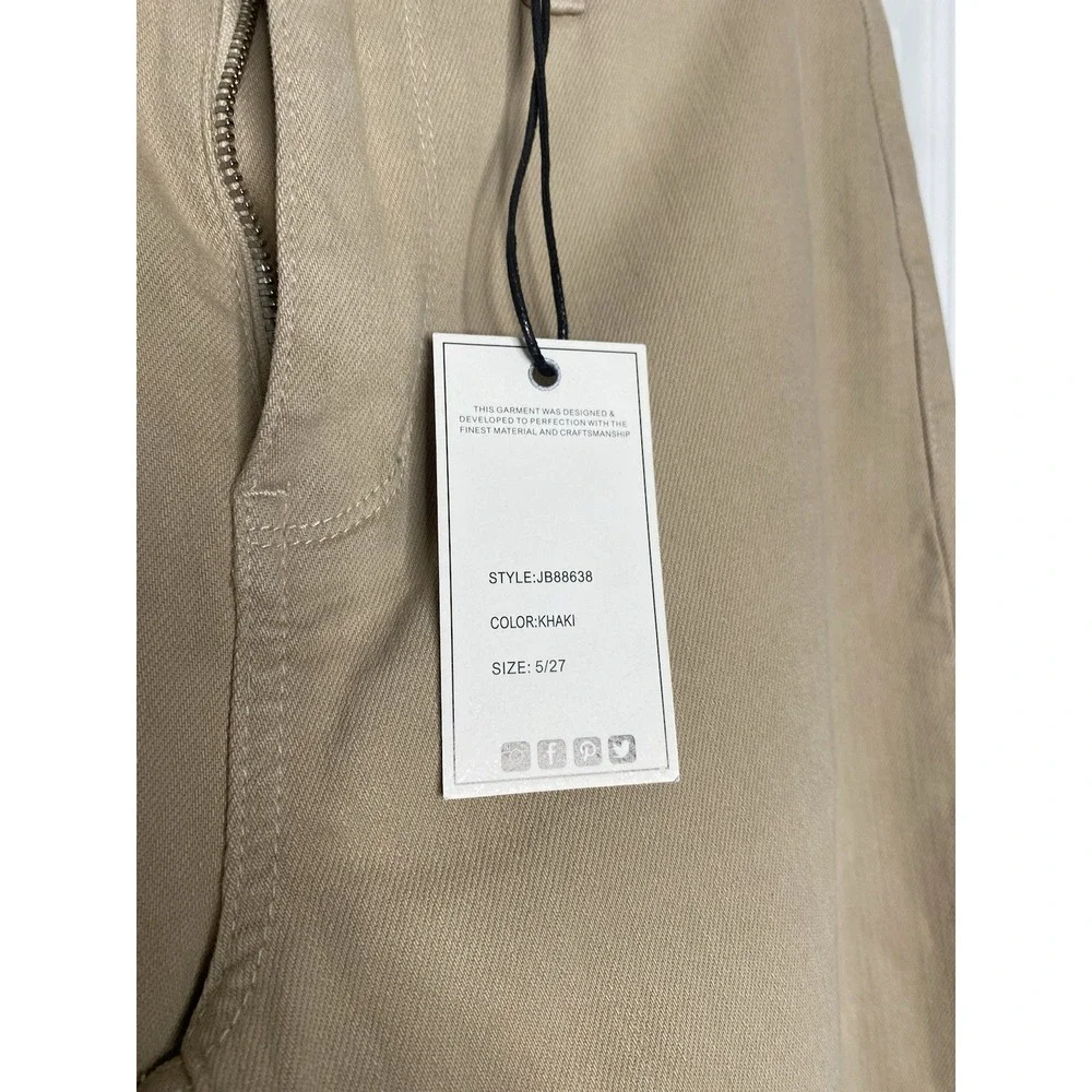 Judy Blue Women's Wide Leg High Waist Crop Jeans Khaki Garmet‎ Dyed 5/27 New - Picture 4 of 8